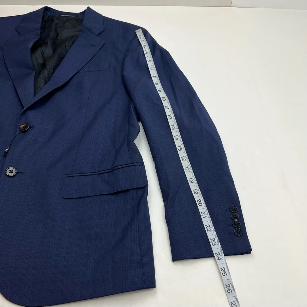 Emporio Armani G-Line‎ Textured Sport Coat Size US 50 Blue 100% Virgin Wool NWOT